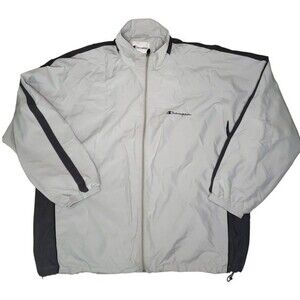 Champion Grey Zip-Front Light Jacket - Men's 2XL